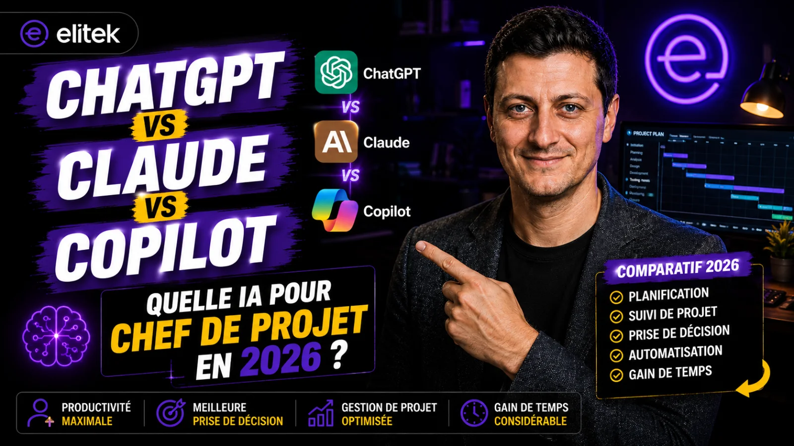 ChatGPT vs Claude vs Copilot : quelle IA pour un chef de projet en 2026