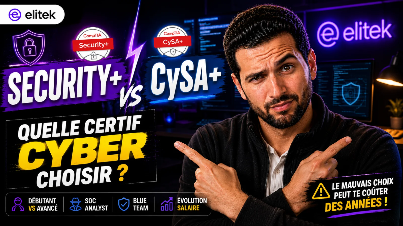 CompTIA Security+ vs CySA+ : quelle certification cyber choisir en 2026