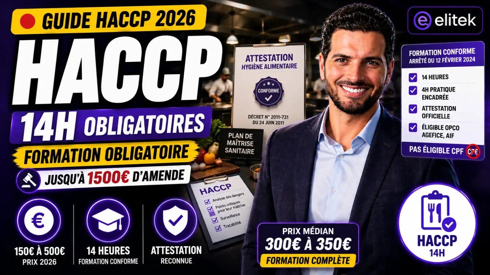 Prix d'une formation HACCP 14h : le comparatif 2026