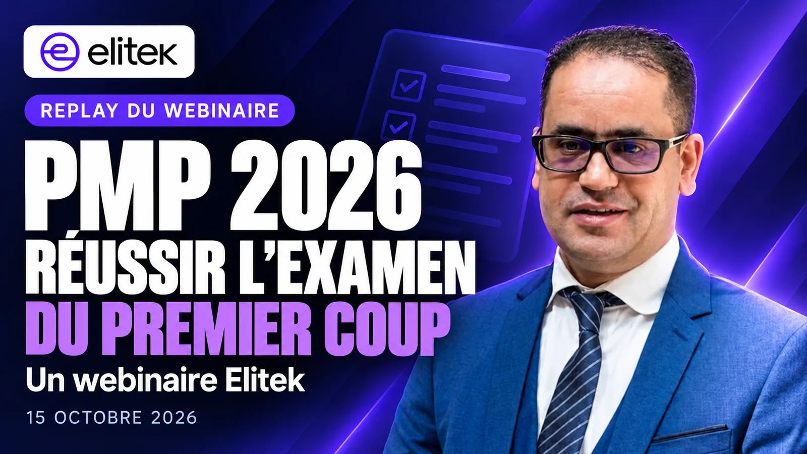 PMP 2026 : réussir l’examen du premier coup — replay du webinaire Elitek