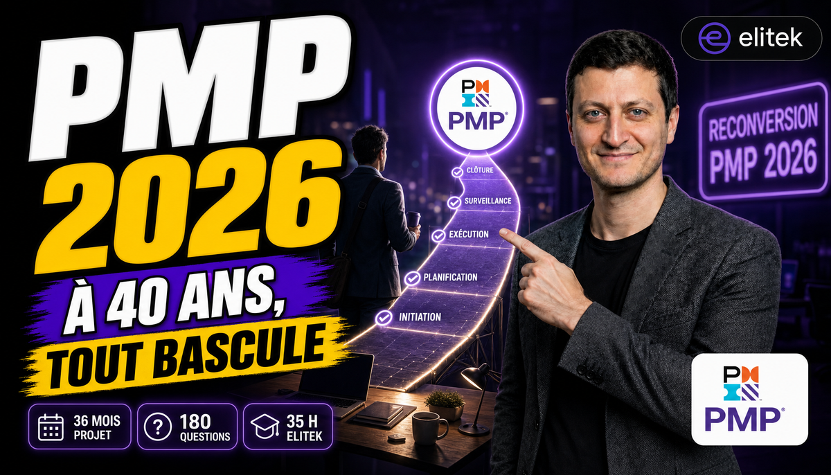 PMP à 40 ans : reconversion réaliste en gestion de projet